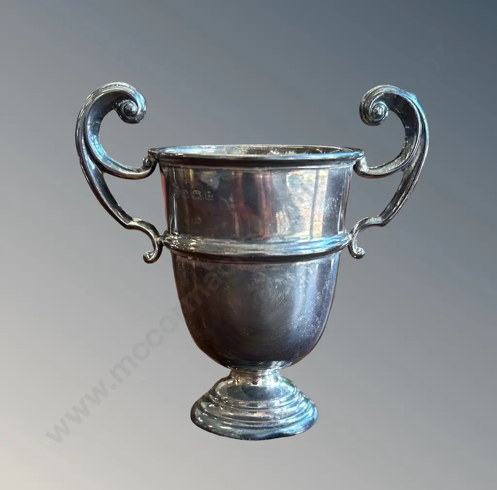 Sterling Silver 2 Handled Trophy, H10.5cm, TW95gms Image 1++