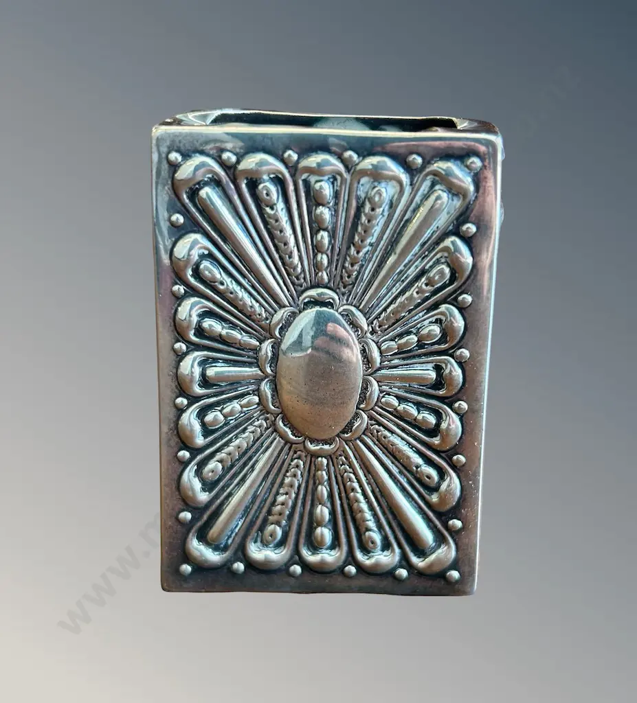Sterling Silver Matchbox Holder, TW44gms Image 1++