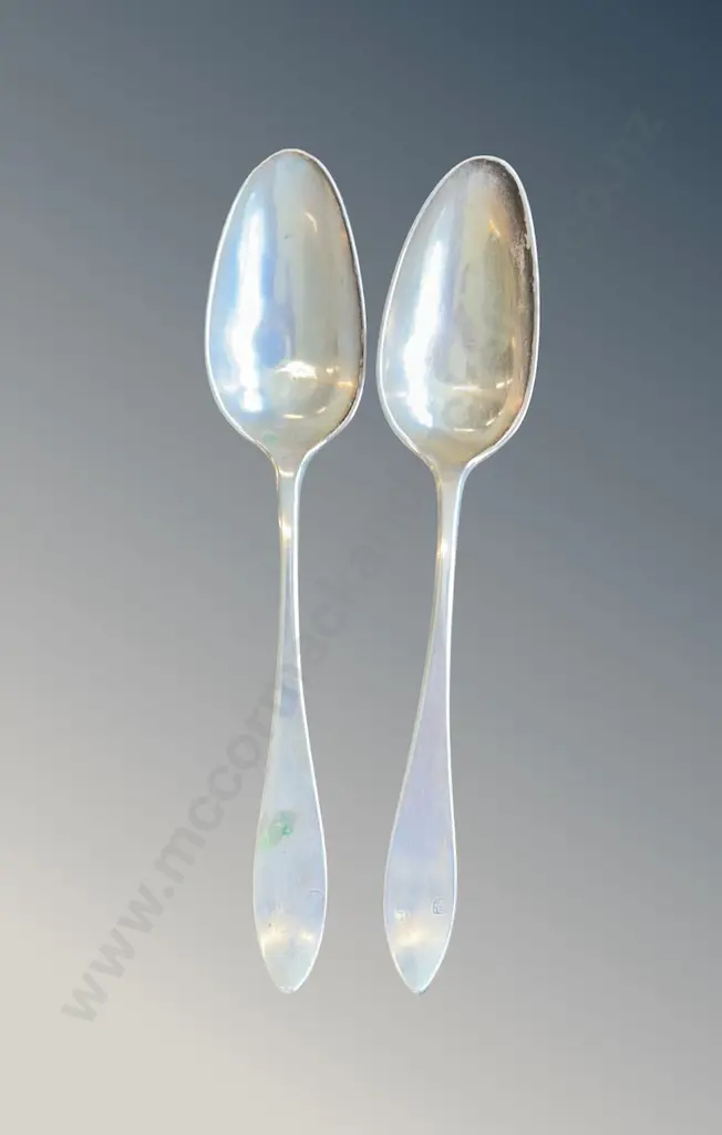 Pair of Sterling Silver Spoons, TW109gms Image 1++