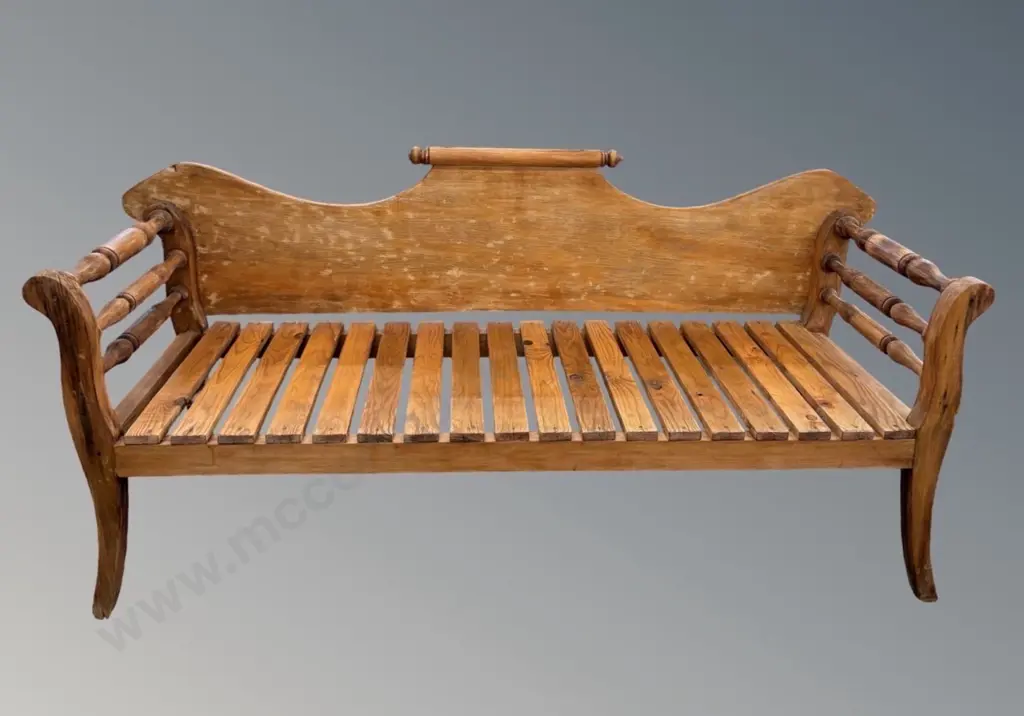 Kauri and Pine Wooden Slat Bench Seat, L173XH85XD62cm Image 1++