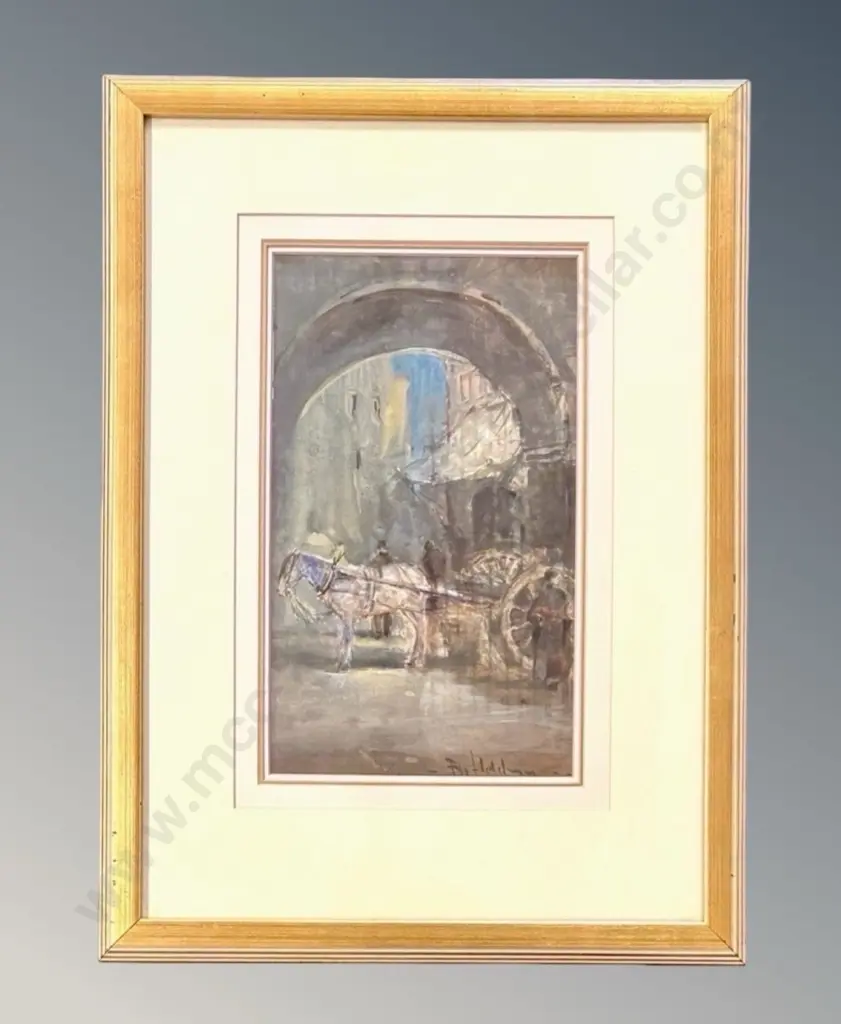 Blythe Fletcher - Customs Arch Gibralter, gouache on paper, 340x200mm Image 1++