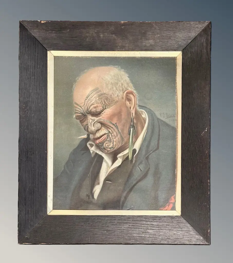 C F Goldie - A Warm Day - Patara Te Tuhi, chromolithograph, 400x320mm Image 1++