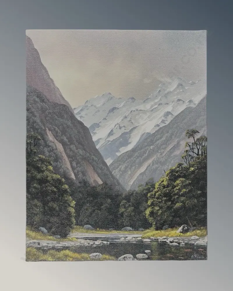 Nathanael Provis - Afternoon in the Mountains, 2007, oil on canvas, 355x280mm Image 1++