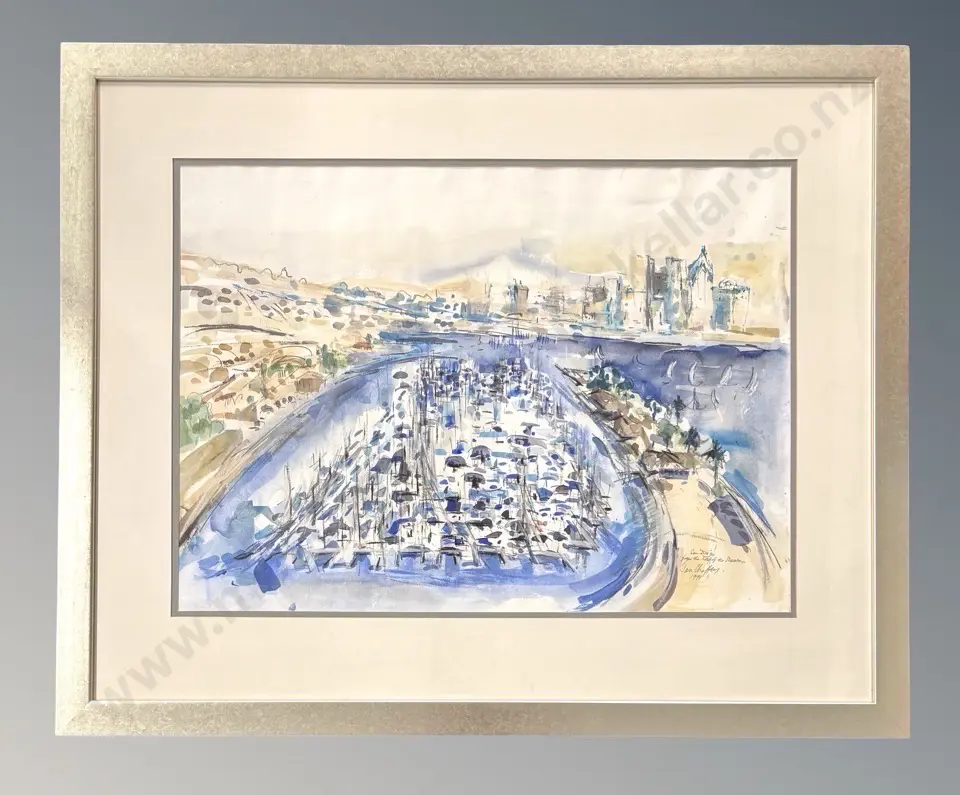 Jan Chaffey - From the Rooftop the Sheraton, San Diego, 1991, watercolour on paper, 540x730mm Image 1++