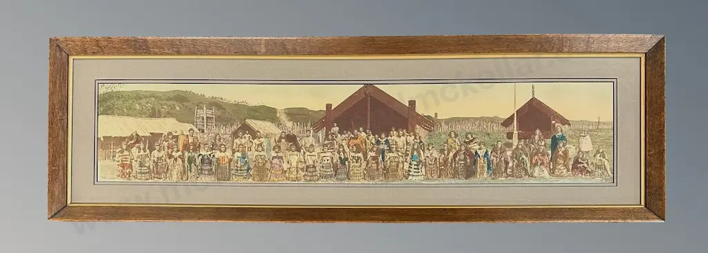 Poi Dances Rotorua, NZ - chromolithograph, 165x900mm Image 1++