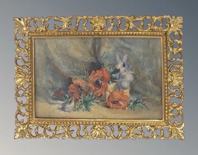 Unsigned - Anemone, watercolour on paper, 220x345mm Image 1++