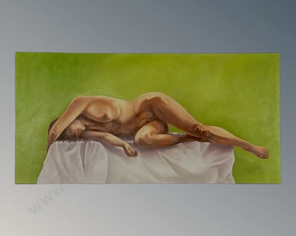 Simon Van Der Sluijs - Reclining Nude, 2004, oil on canvas, 510x1010mm Image 1++