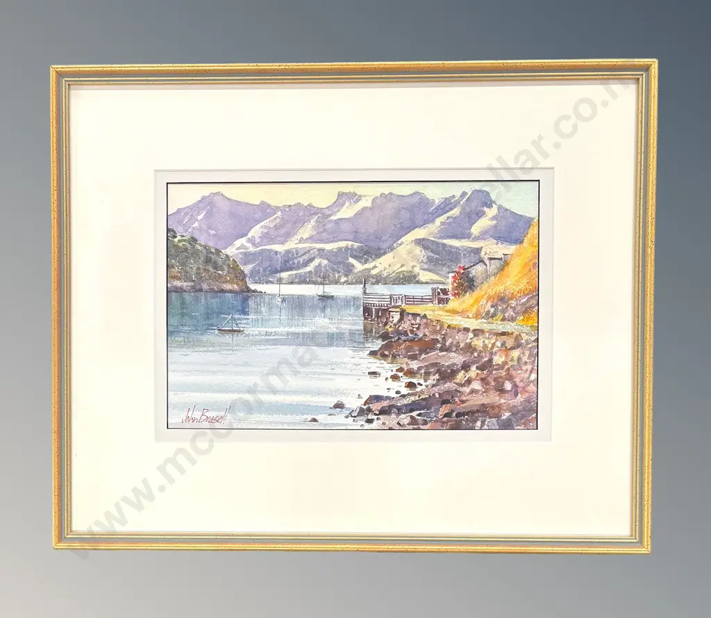 John Brasell - Tikao Bay Morning, watercolour on paper, 215x325mm Image 1++