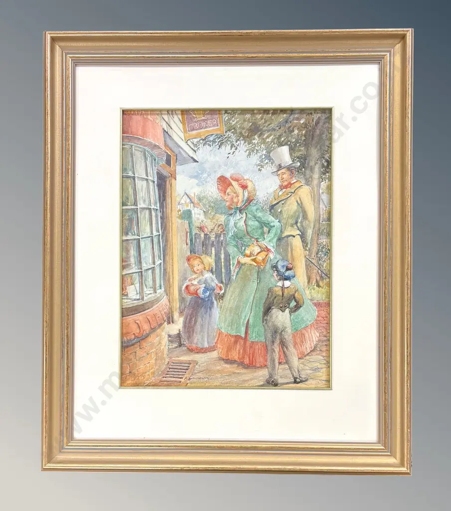 Richard Wallwork - Sunday Outing, watercolour on paper, 360x270mm Image 1++