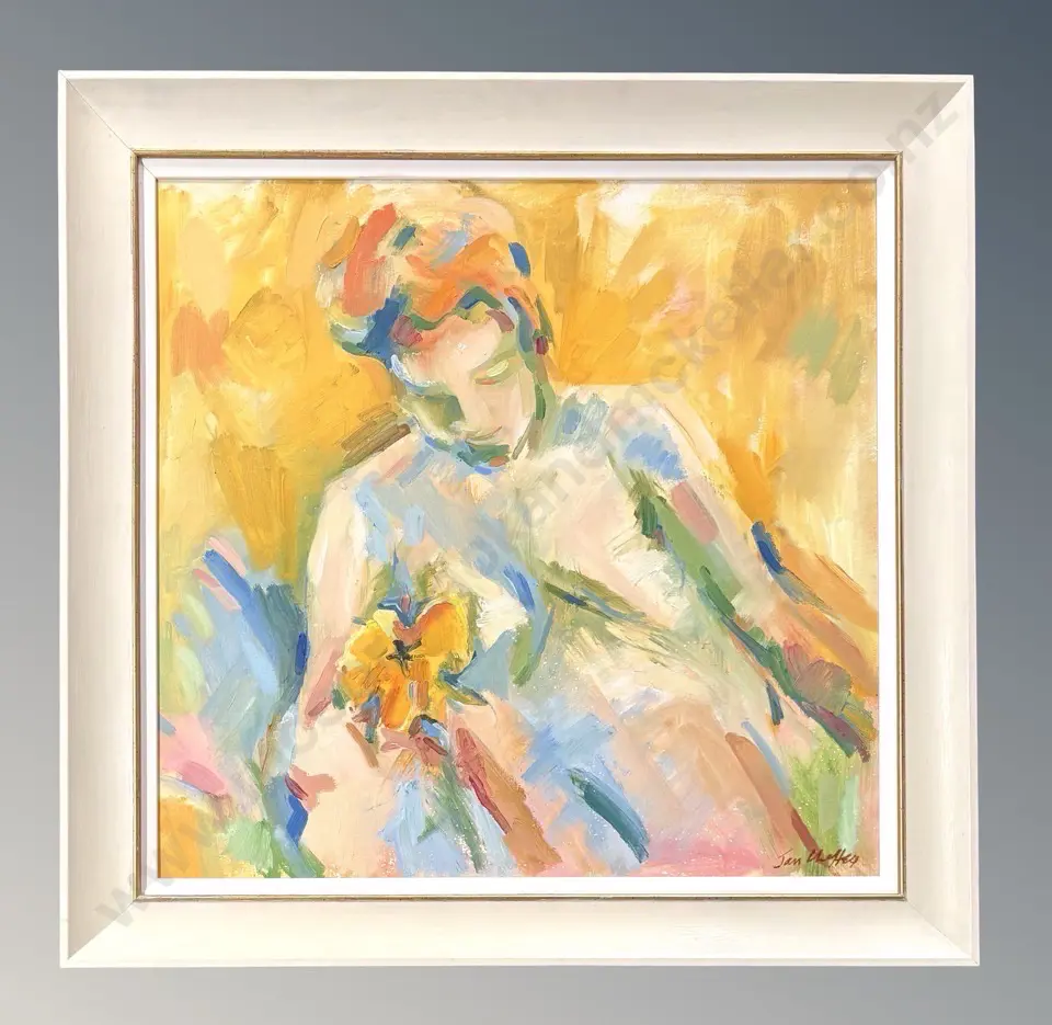 Jan Chaffey -Portrait, oil on board, 590x600mm Image 1++