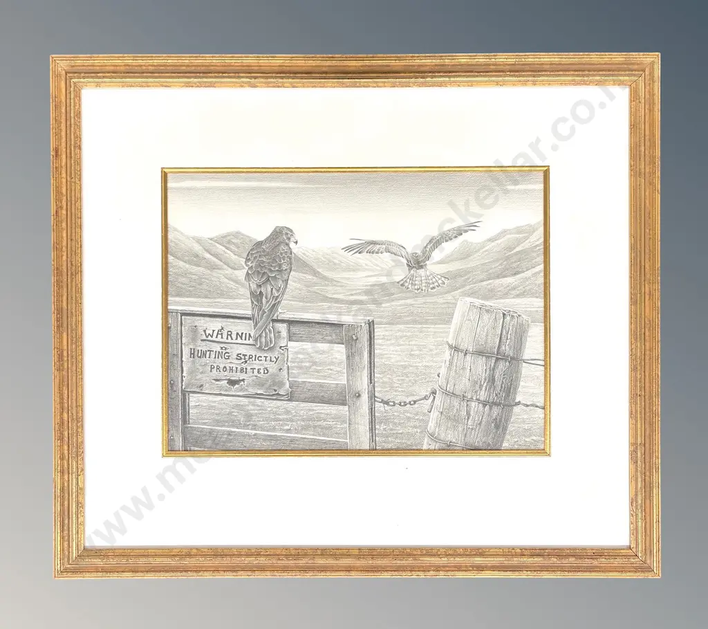 Paul Martinson - Hunting Strictly Prohibited, graphite on paper, 400x550mm Image 1++