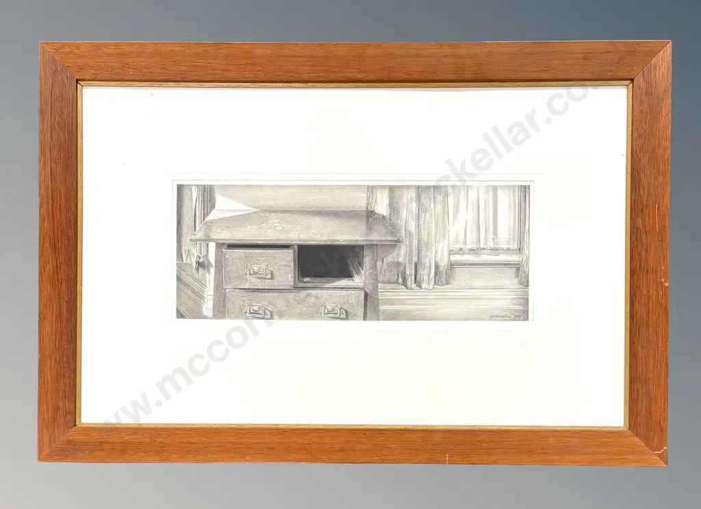 Gary McMillan - Chasm, 1999, graphite on paper, 205x520mm Image 1++