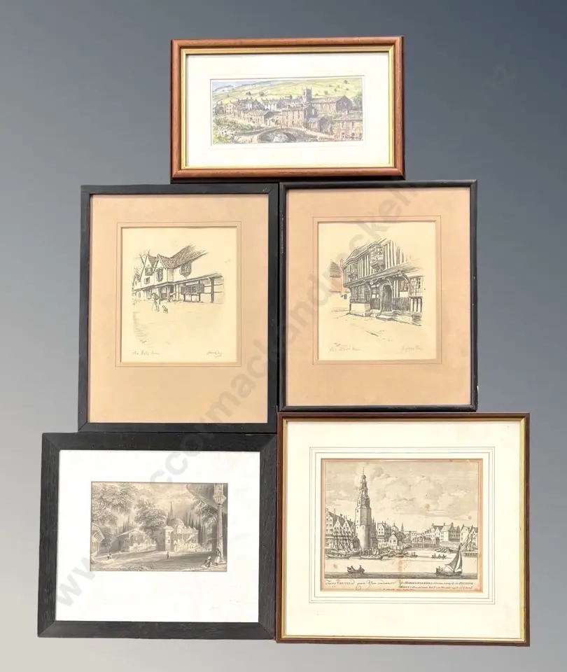 Five Architectural Prints and Etchings Image 1++