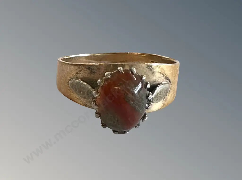 9ct Gold Dress Ring, S O, TW 3.2 gms Image 1++