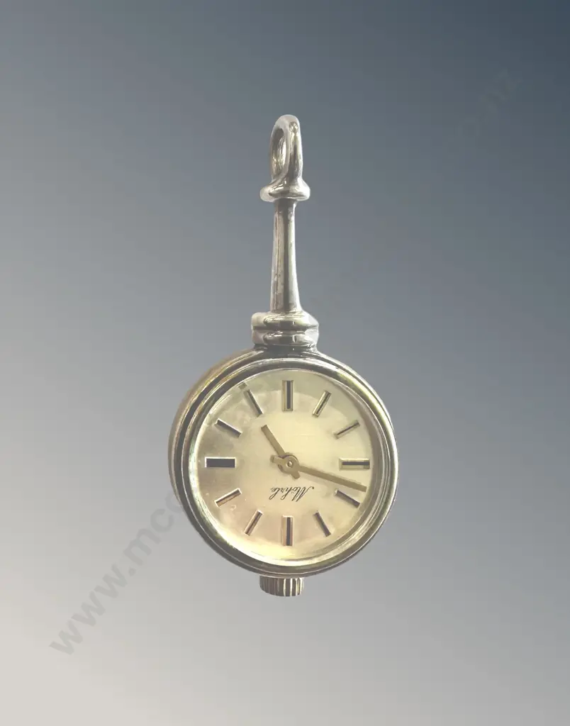.835 Silver Mohrle Fob Watch L4.5cm Image 1++
