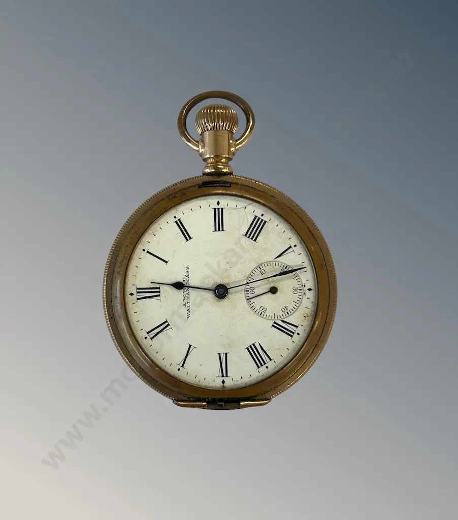 Waltham Gold Plated Pocket Watch, AF no glass Image 1++