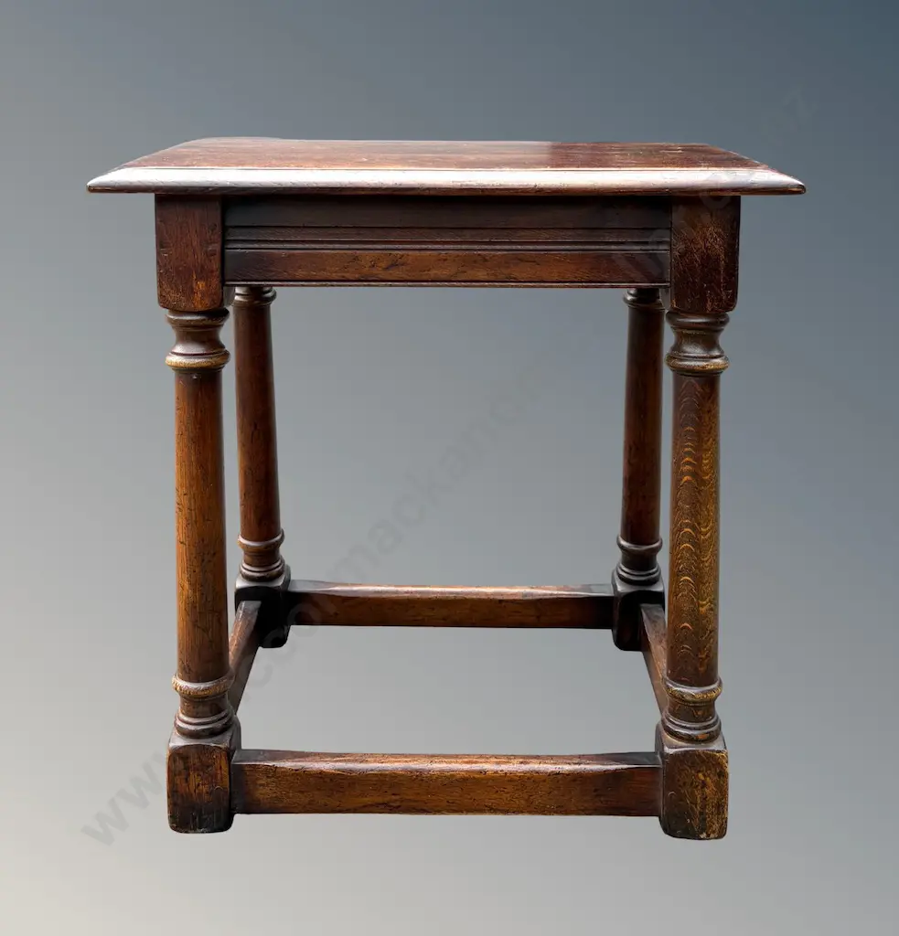 Oak Joint Stool L56xH56xD32cm Image 1++