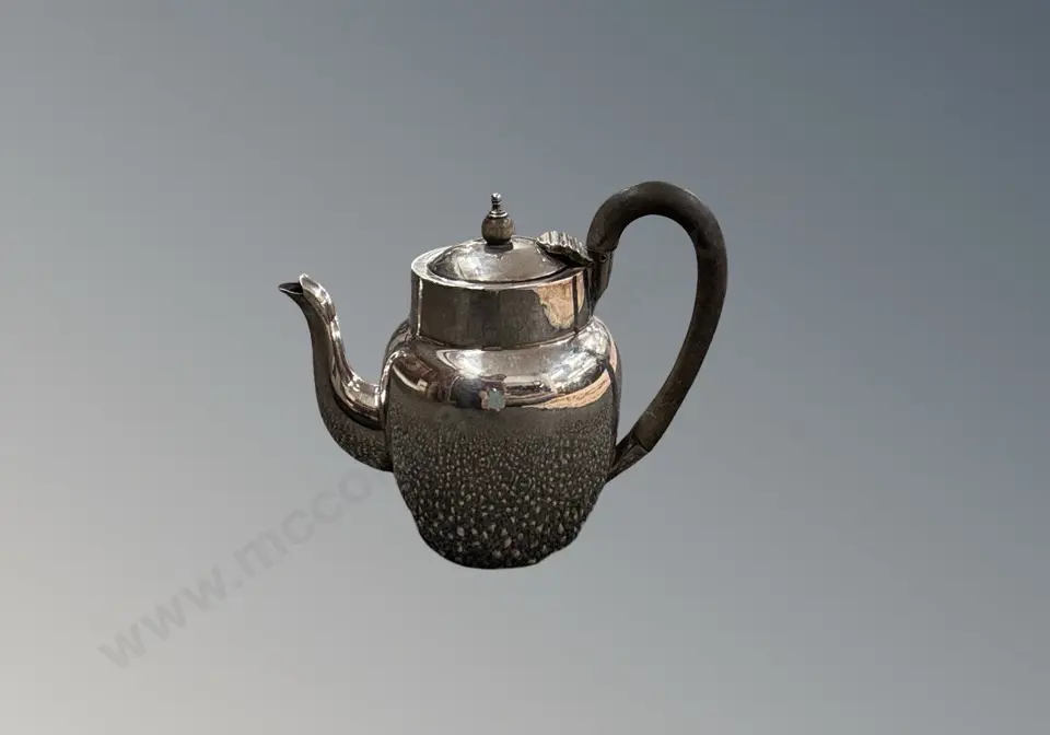 Small Sterling Silver Teapot, H12cm, TW226.45gms Image 1++