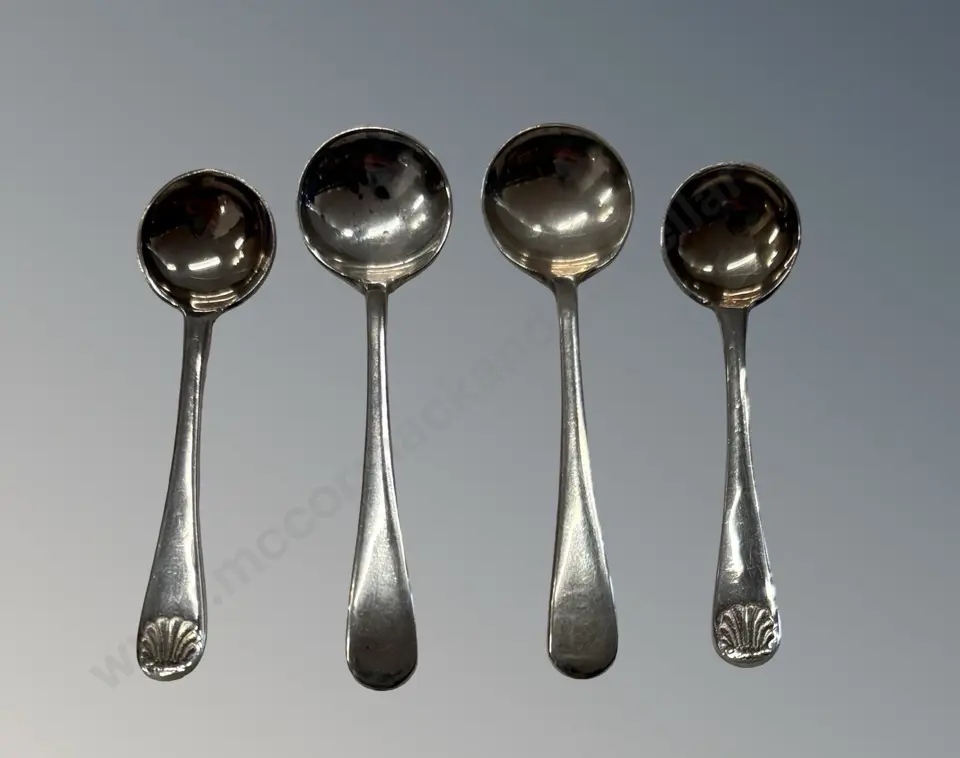 Sterling Silver Salt Spoons (4) TW15gms Image 1++