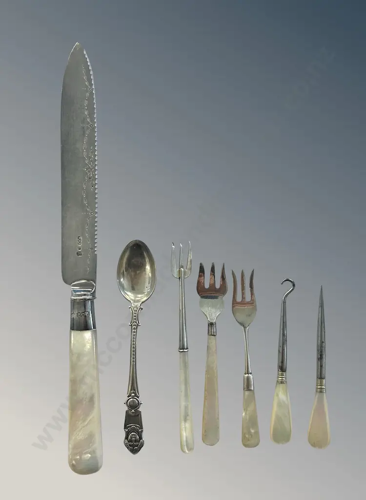 MOP Handled Knife, Pickle Forks, Boot Hooks etc Image 1++