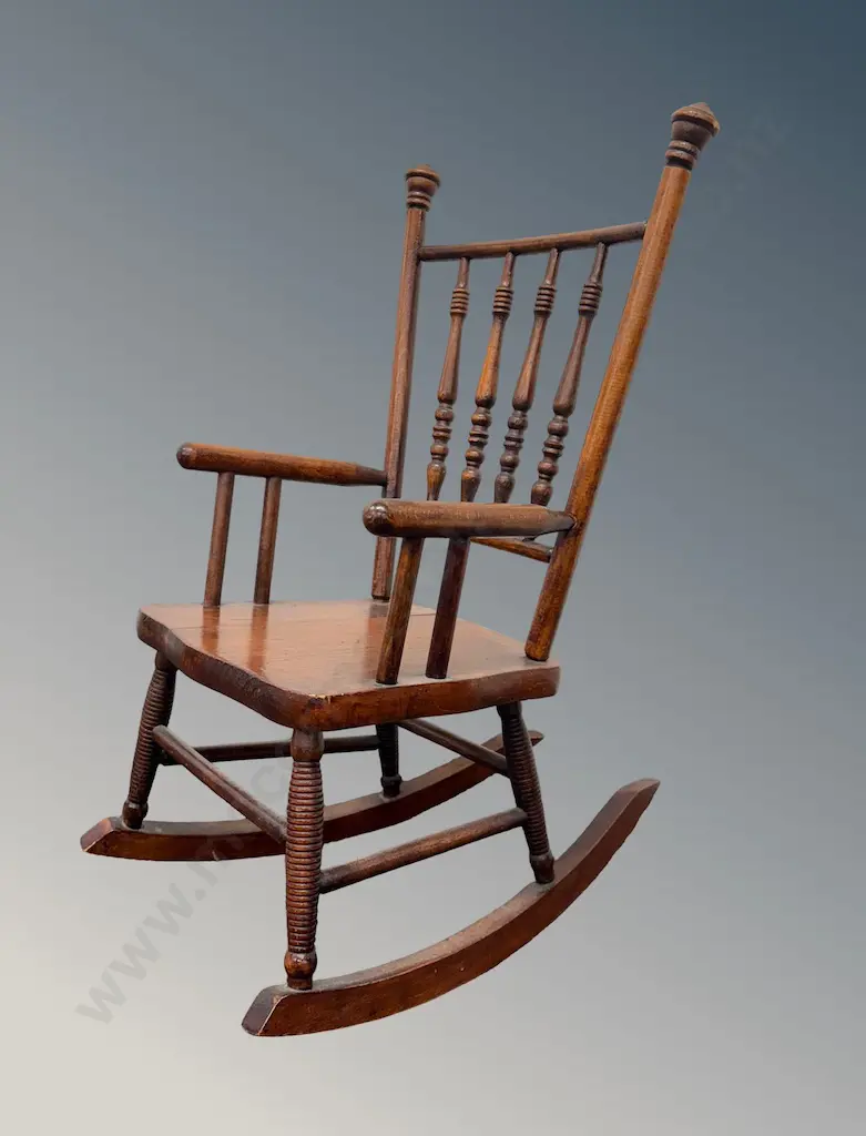 Childs Austrian Rocking Chair with Spindle Back Image 1++