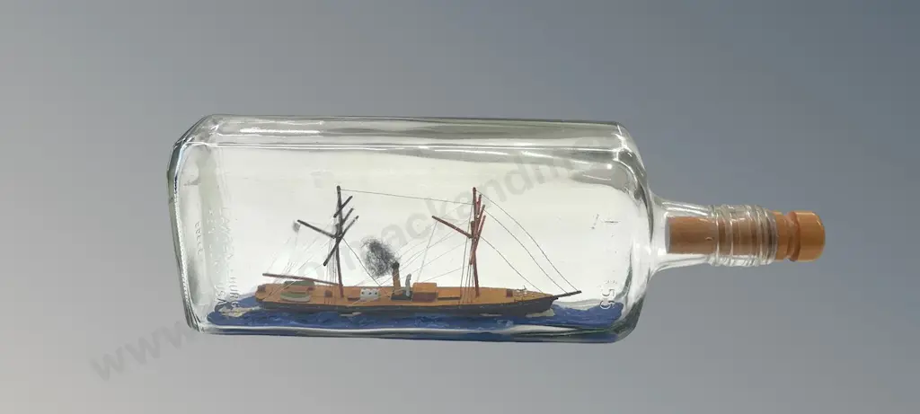 Sailing Ship in Bottle, L29cm Image 1++