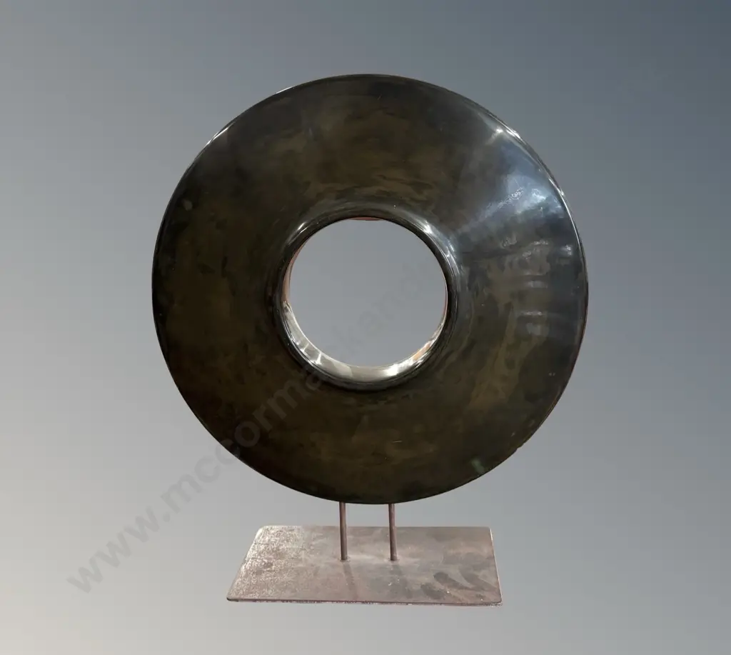 Circular Sculpture on Metal Base H45cm Image 1++