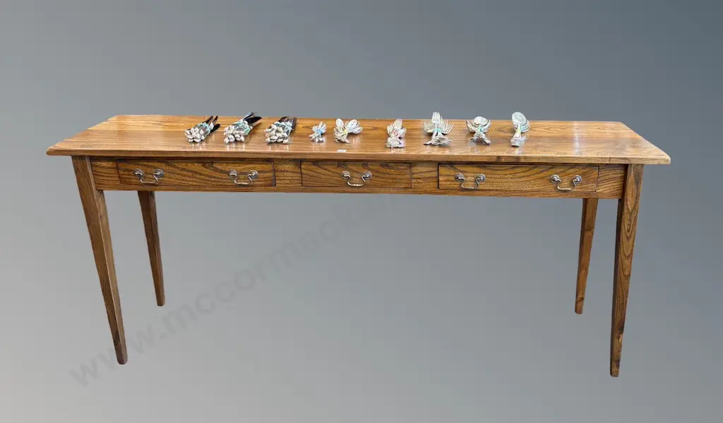 Elm 3 Drawer Console Table, L173xW38xH75cm Image 1++