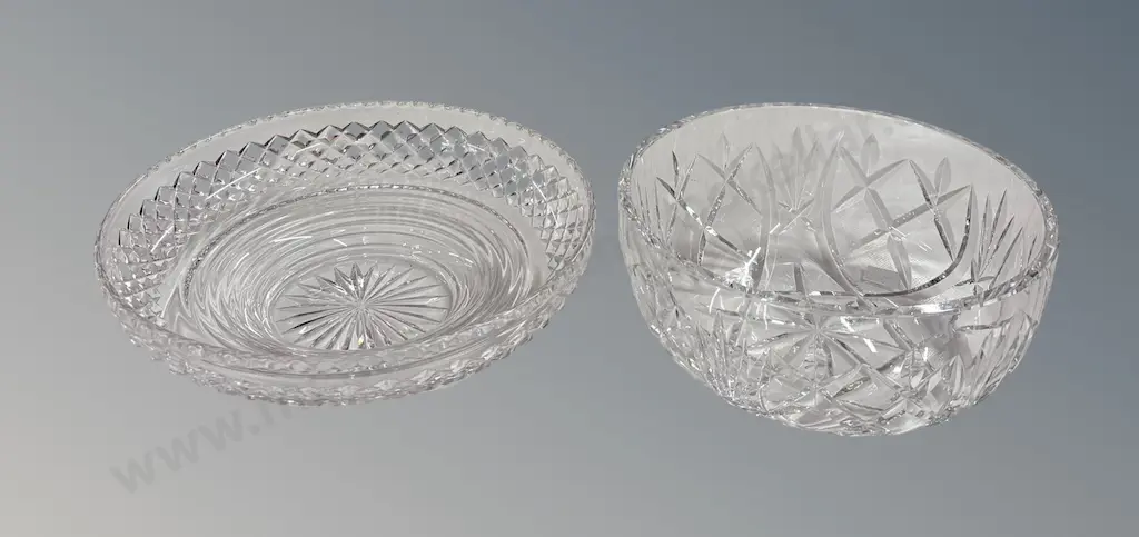 Waterford Crystal and Stuart Crystal Bowls H9xD25.5cm, H9xD20.5cm Image 1++