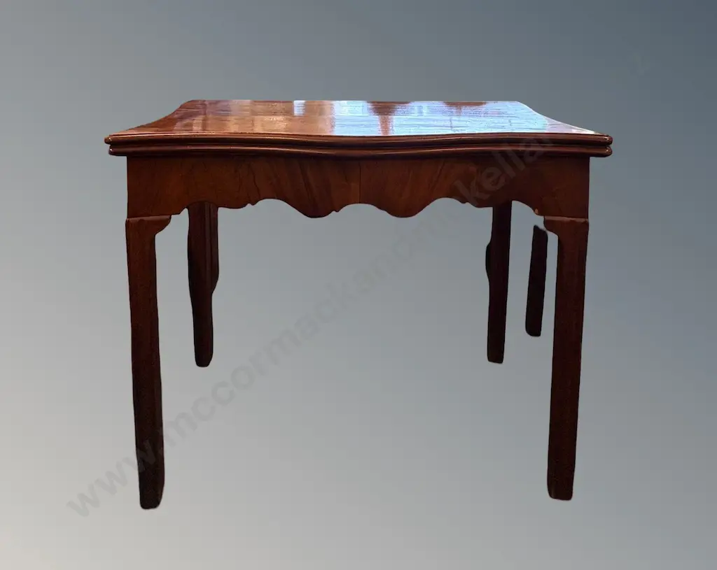 Mahogany Serpentine Front Hall Table L87xH73xD43cm Image 1++