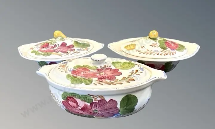 Belle Fiore Vegetable Tureens (2) AF, and Casserole Dish Image 1++