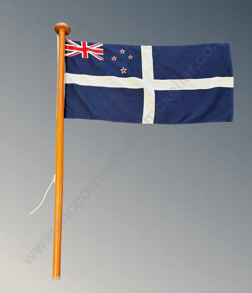 RNZN Ensign Flag on Pole Image 1++