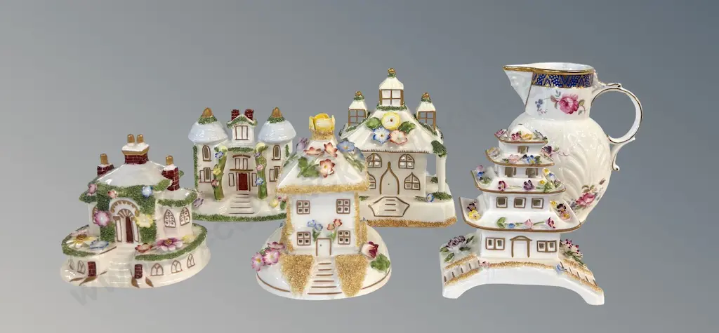 Coalport Caughley Mask-Head Jug, Coalport Porcelain Houses (5) Image 1++