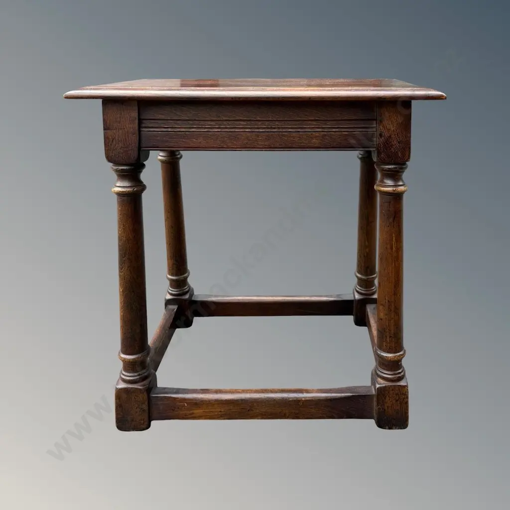 Oak Joint Stool L56xH55xD33cm Image 1++