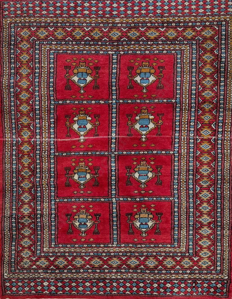 Persian Rug - Red and Blue Tones L120x91cm Image 1++