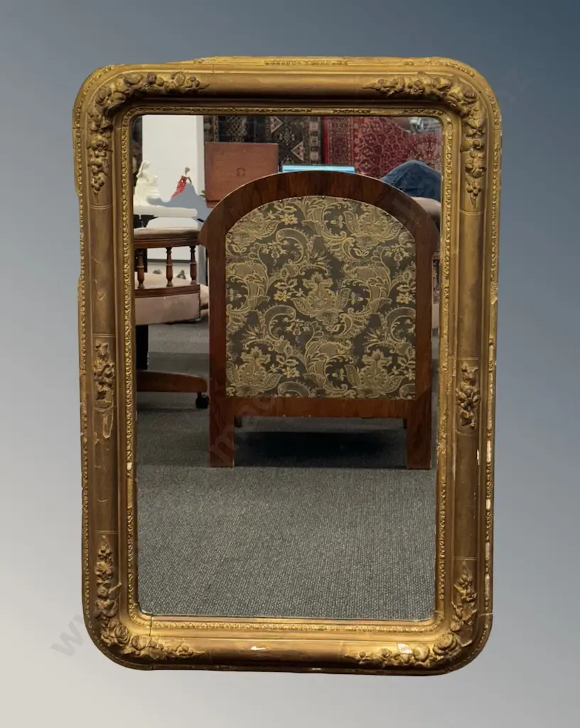 Gilded Florentine Mirror Early 19th century H107xL73cm Image 1++