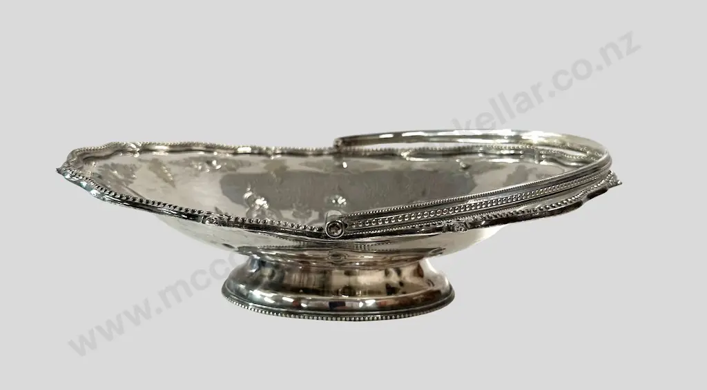 Silver Plate Fruit Basket TW858gms Image 1++