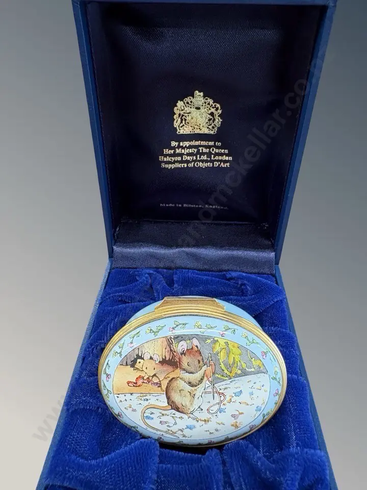 Halcyon Days Enamel Trinket Box - Beatrix Potter Image 1++