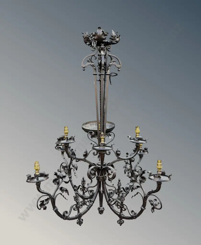 Ornate Metal Eight Branch Candelabra H92xW75cm Image 1++