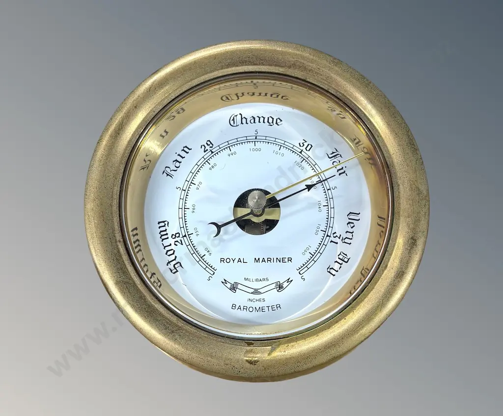 Brass Royal Mariner Ships Barometer Image 1++